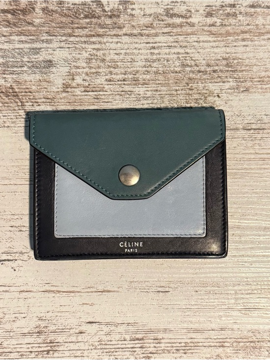 Celine Handbags - Celine Pocket Tri-Color Compact Wallet / Card Holder